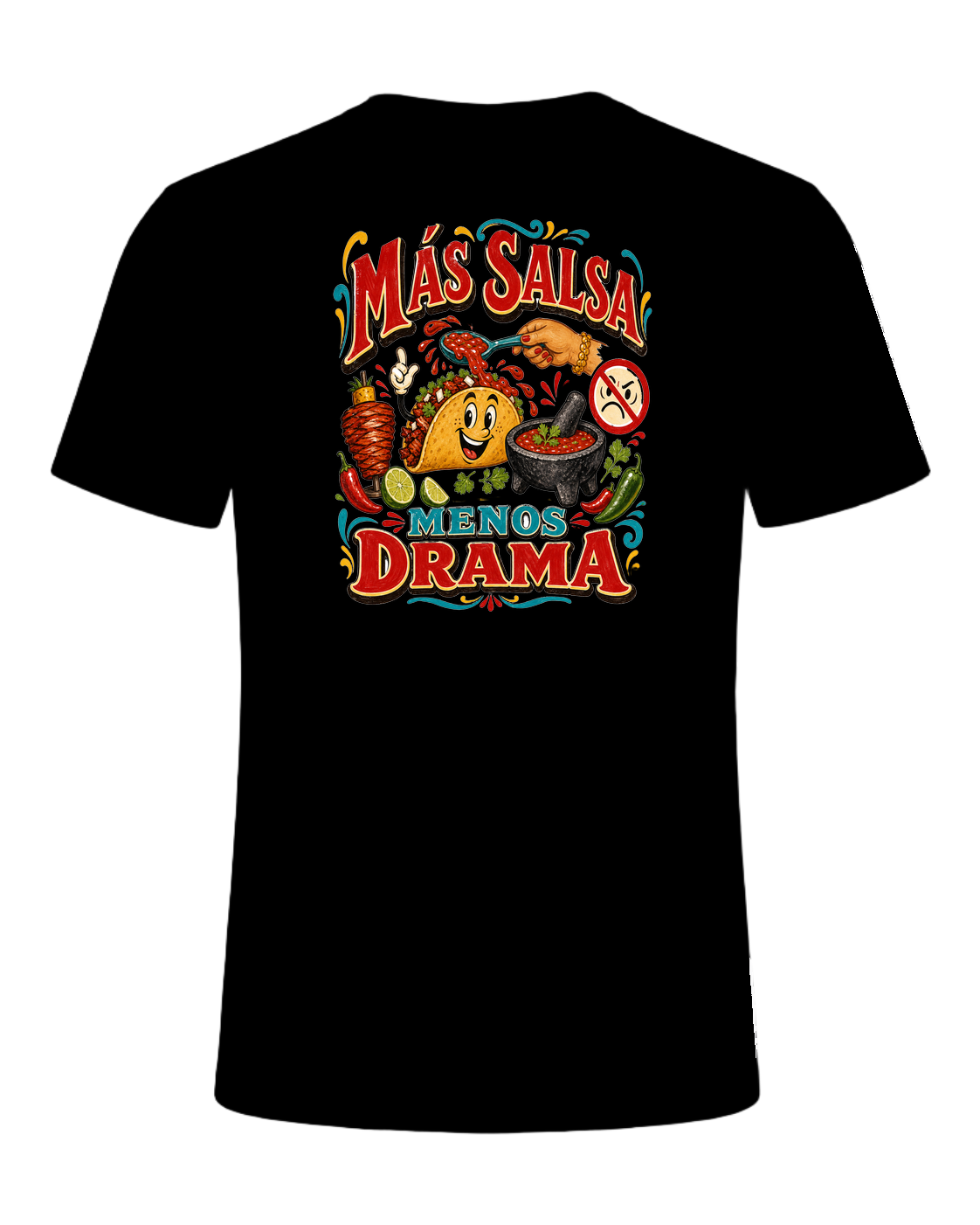 MÁS SALSA MENOS DRAMA — Black
