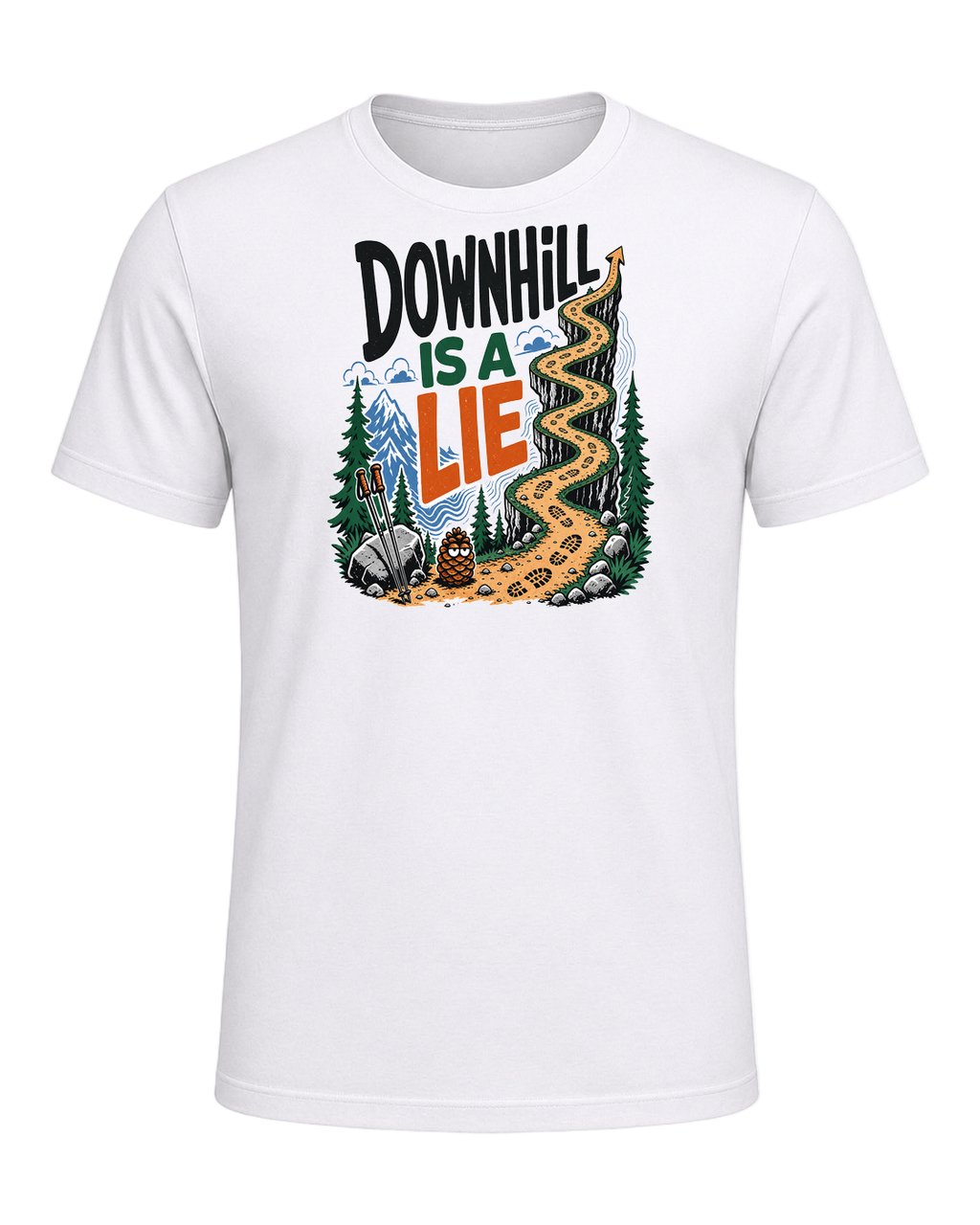 DOWNHILL IS A LIE — White