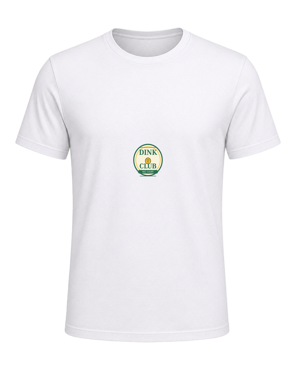 Dink Club Small Crest Pickleball Tee — White