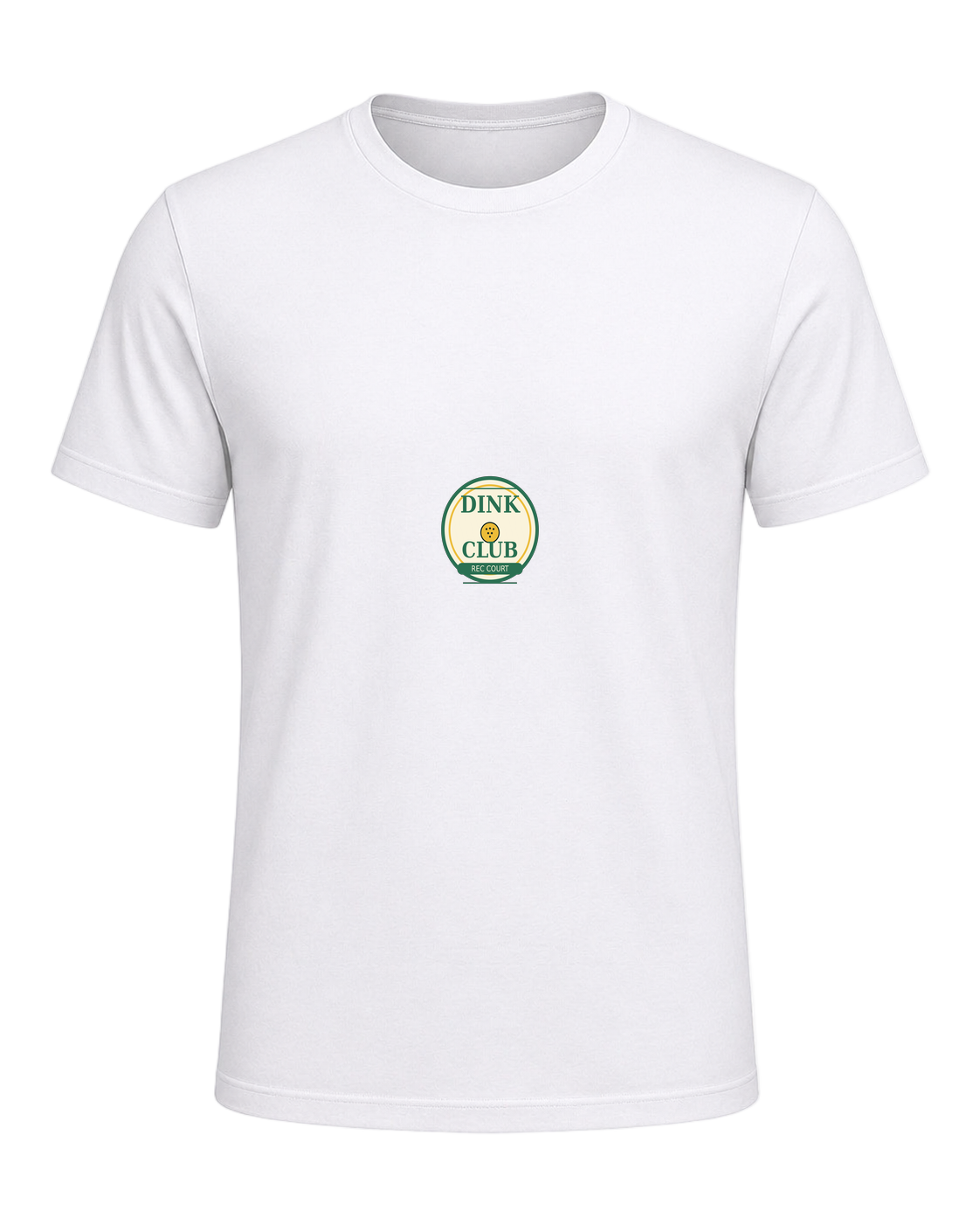 Dink Club Small Crest Pickleball Tee — White