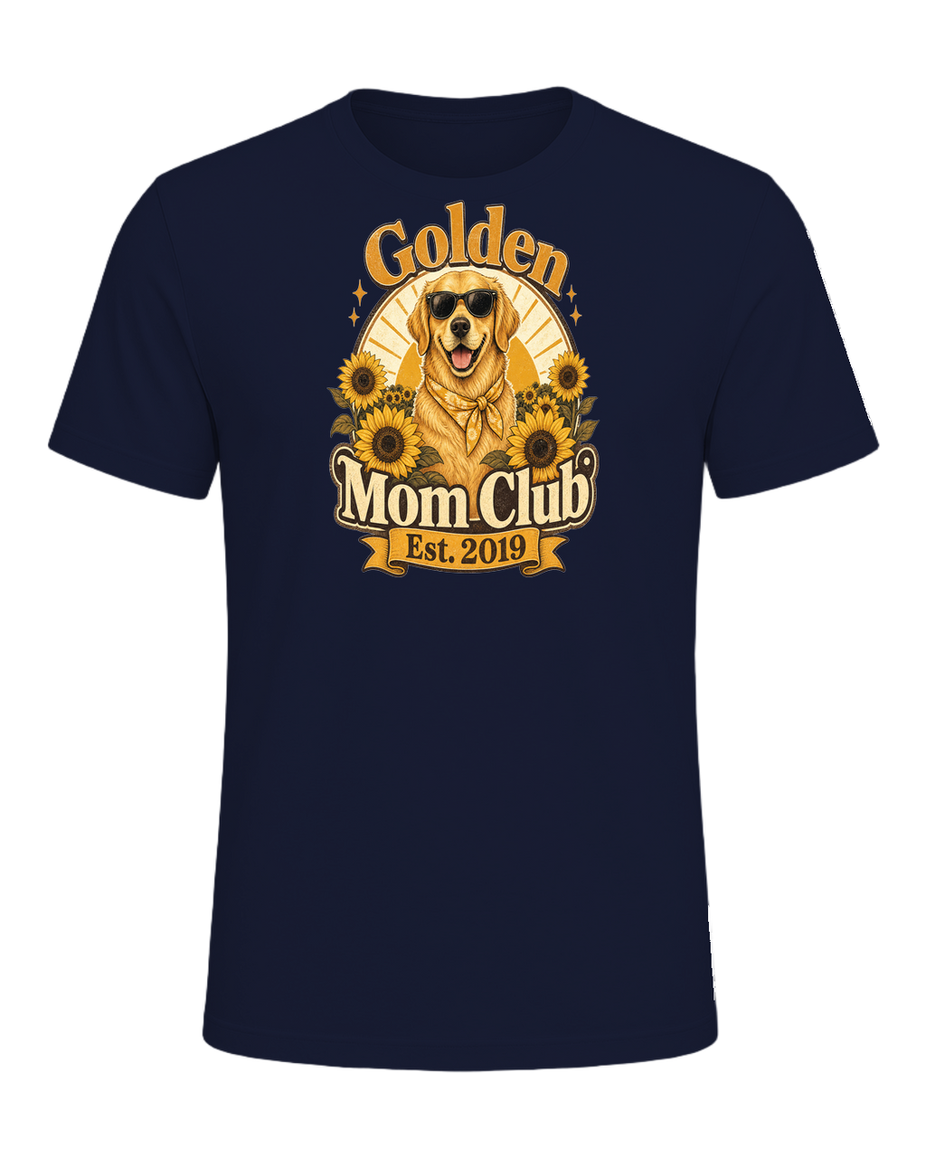 Golden Retriever Mom — Navy