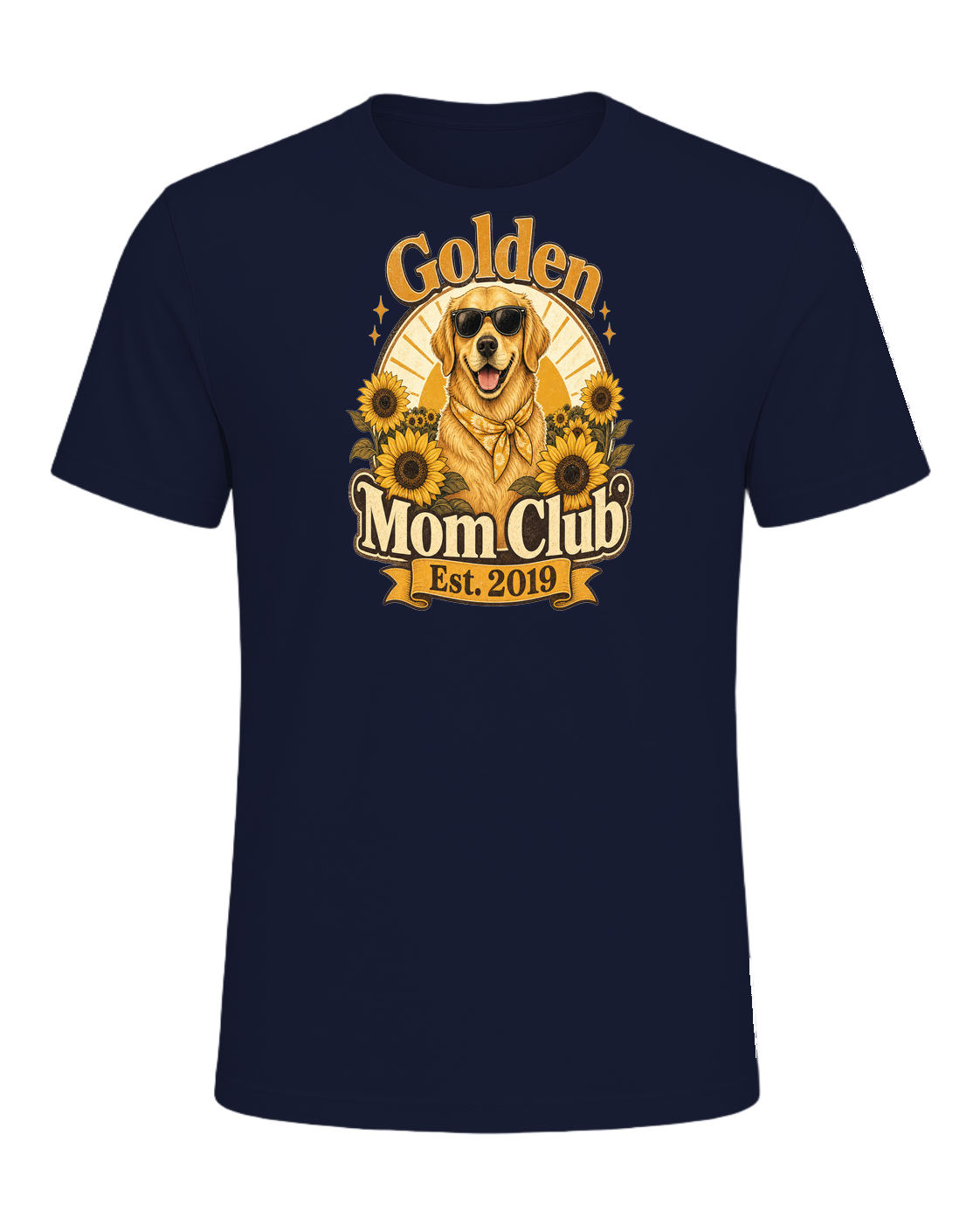 Golden Retriever Mom — Navy