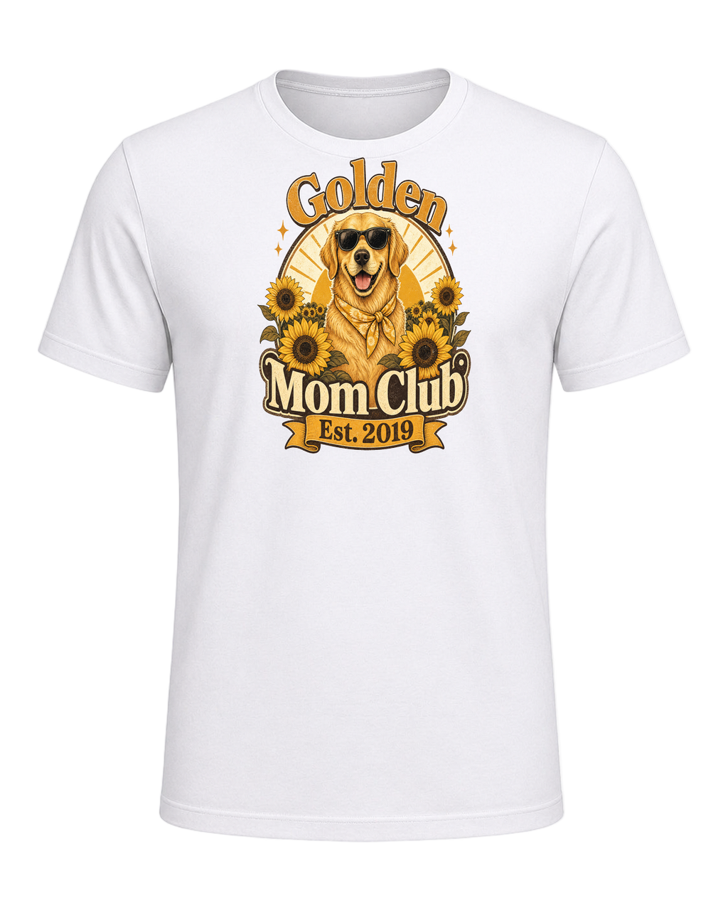Golden Retriever Mom — White