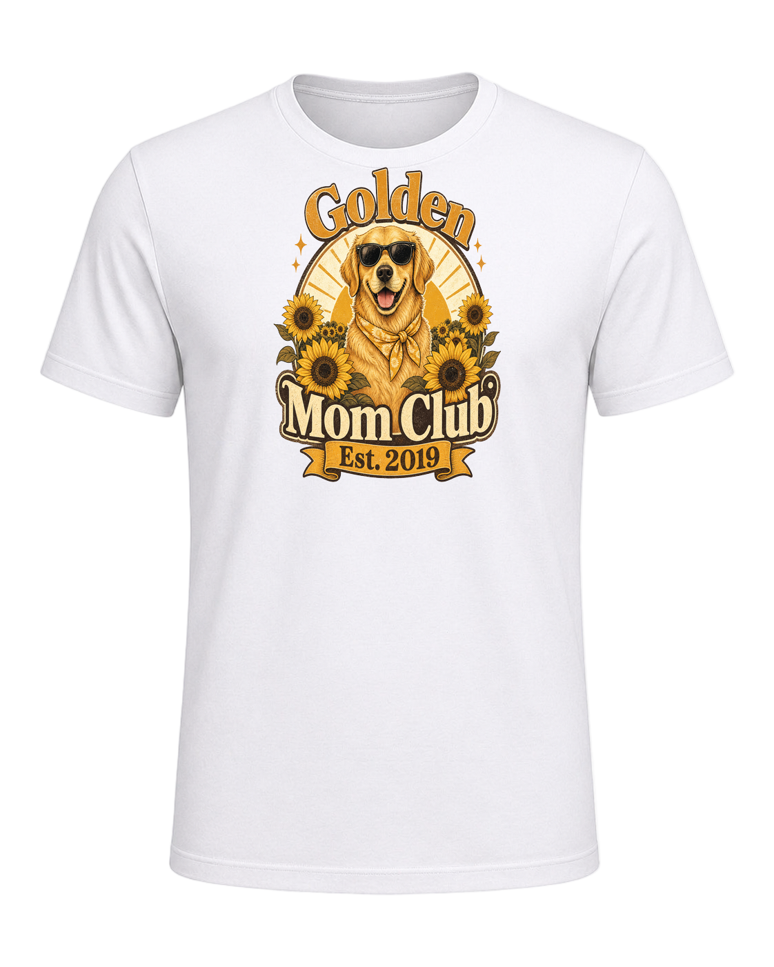 Golden Retriever Mom — White