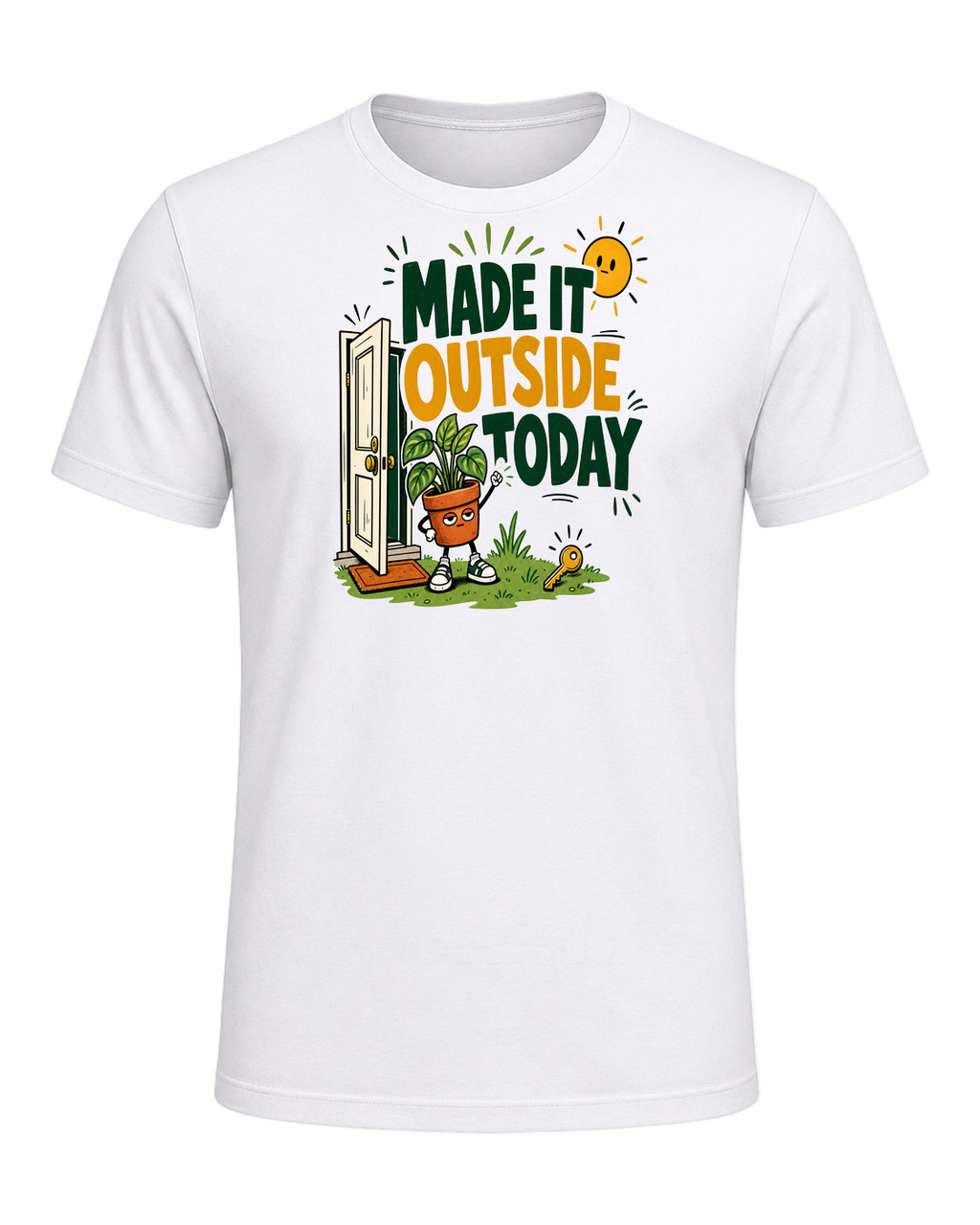 MADE IT OUTSIDE TODAY — White