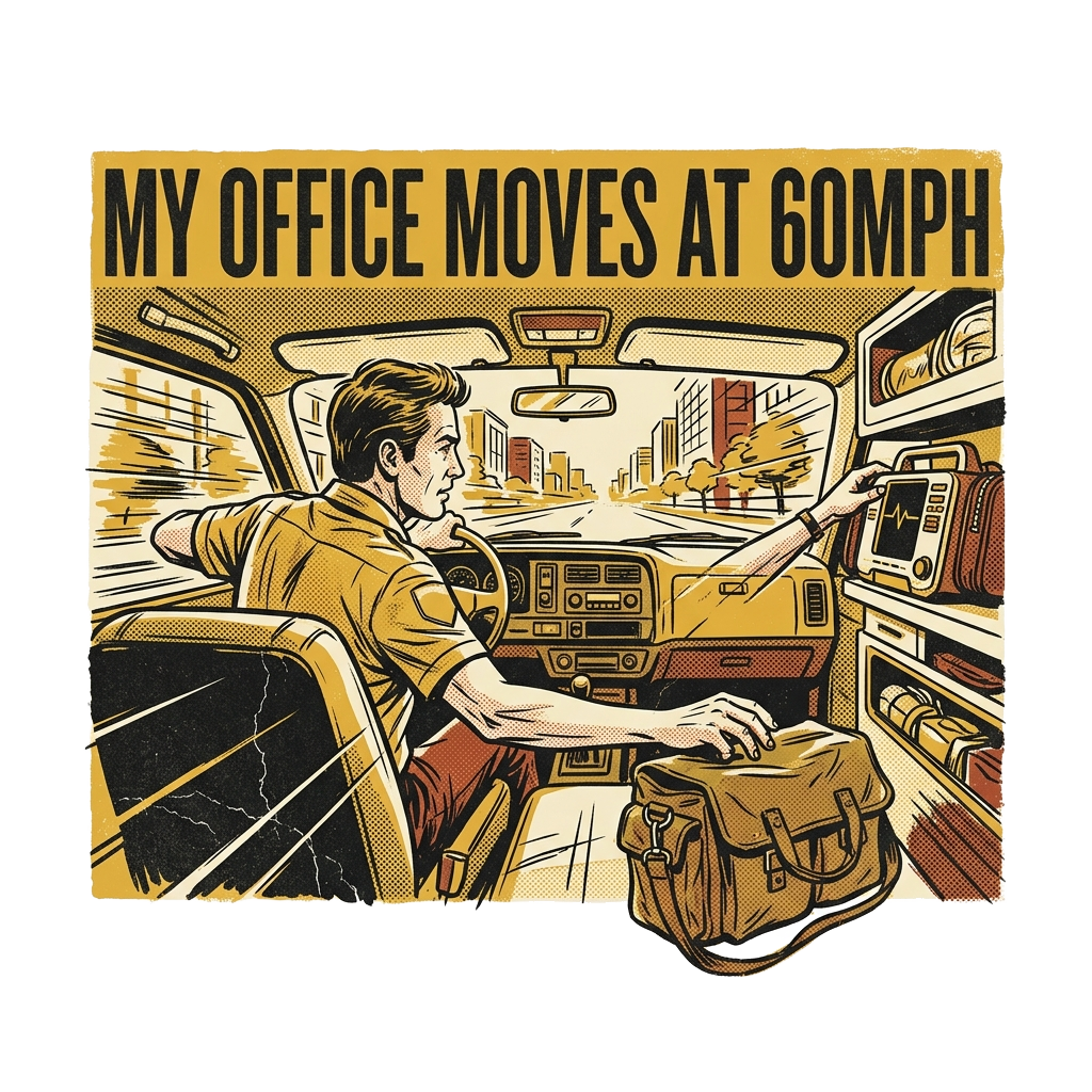 My office moves at 60mph