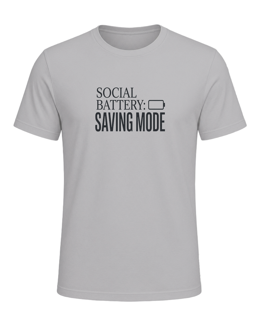 social battery: saving mode — Athletic Heather