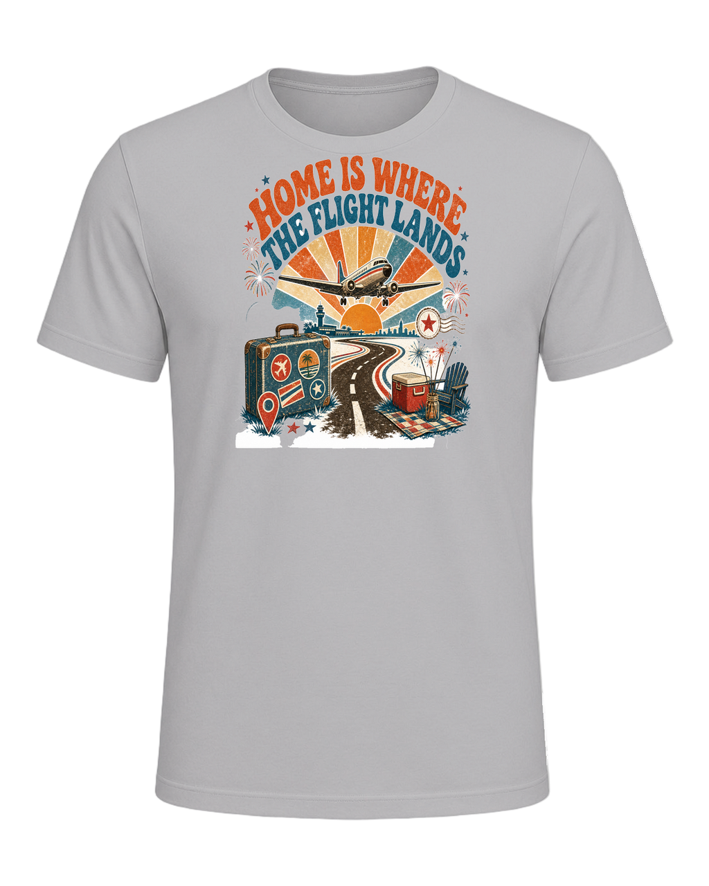 HOME IS WHERE THE FLIGHT LANDS — Athletic Heather