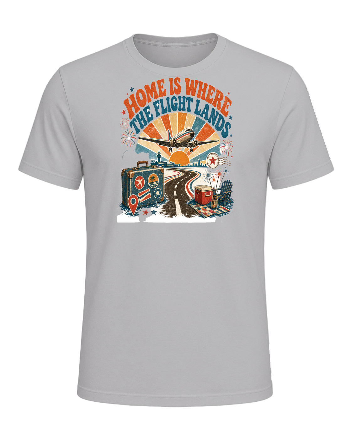 HOME IS WHERE THE FLIGHT LANDS — Athletic Heather