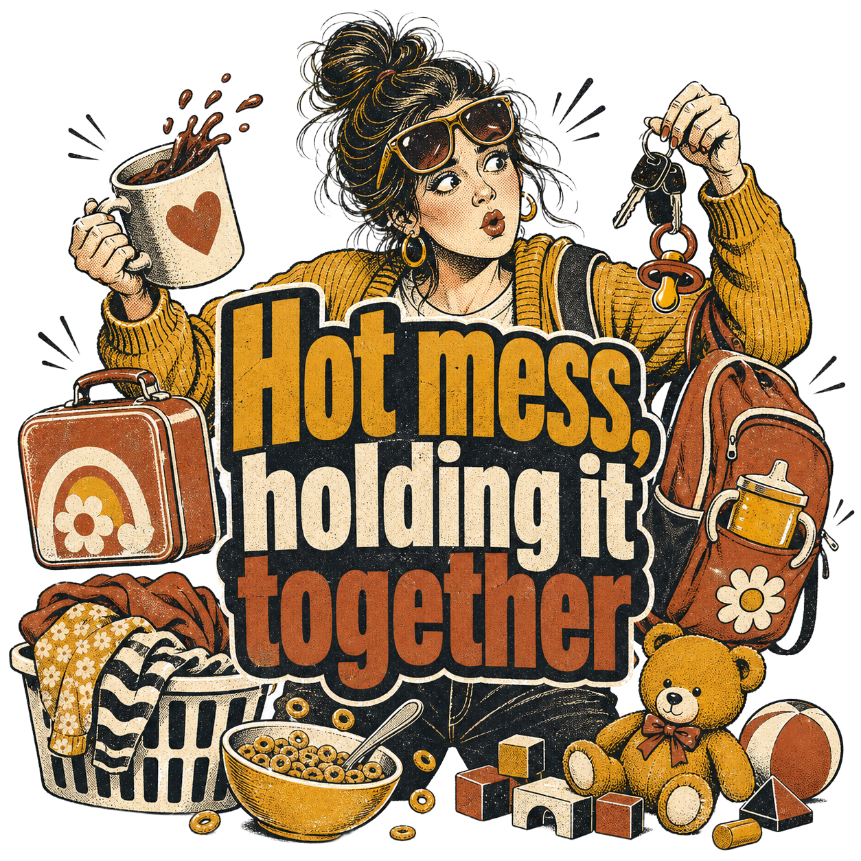 Hot mess, holding it together
