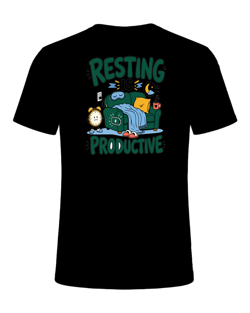 RESTING IS PRODUCTIVE — Black