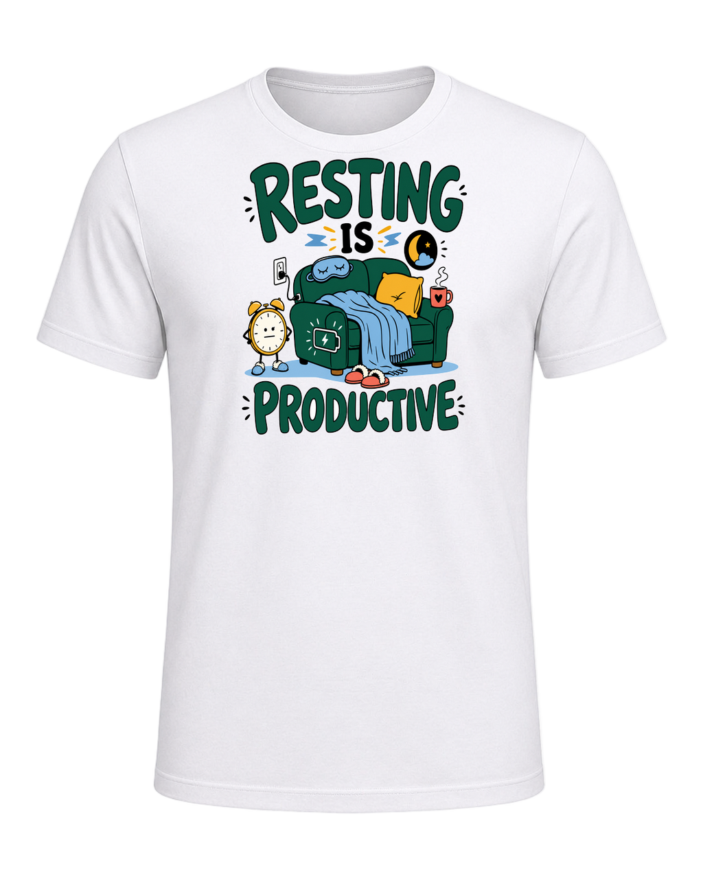 RESTING IS PRODUCTIVE — White