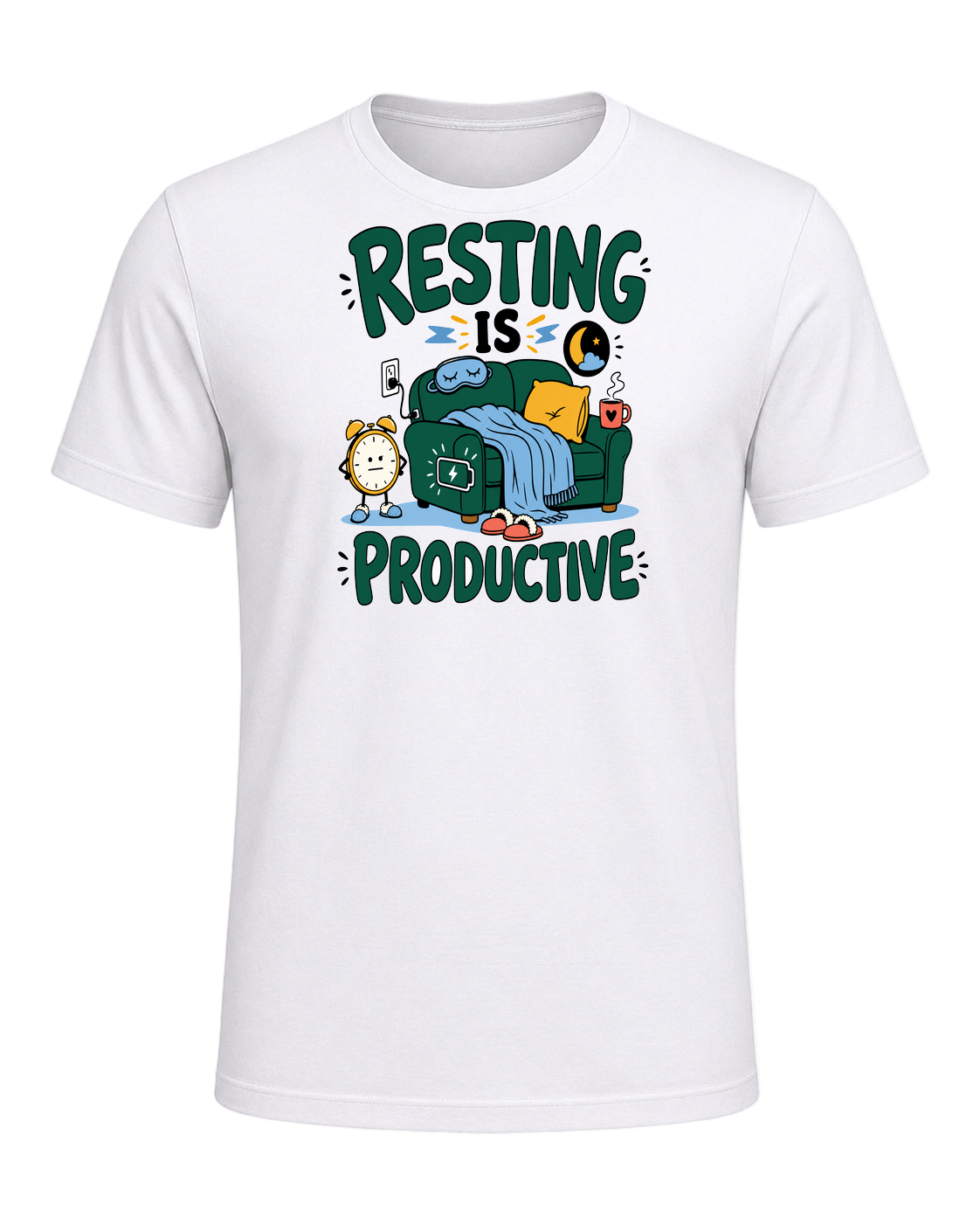 RESTING IS PRODUCTIVE — White