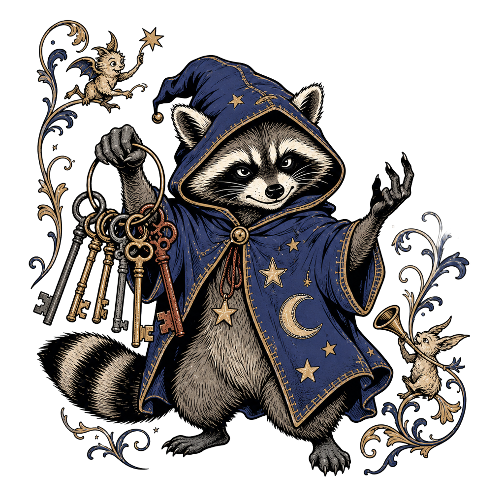 Raccoon Wizard Energy