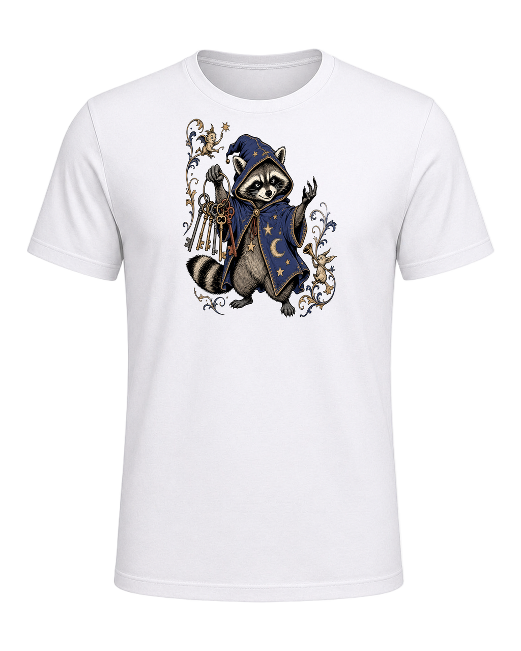 Raccoon Wizard Energy — White