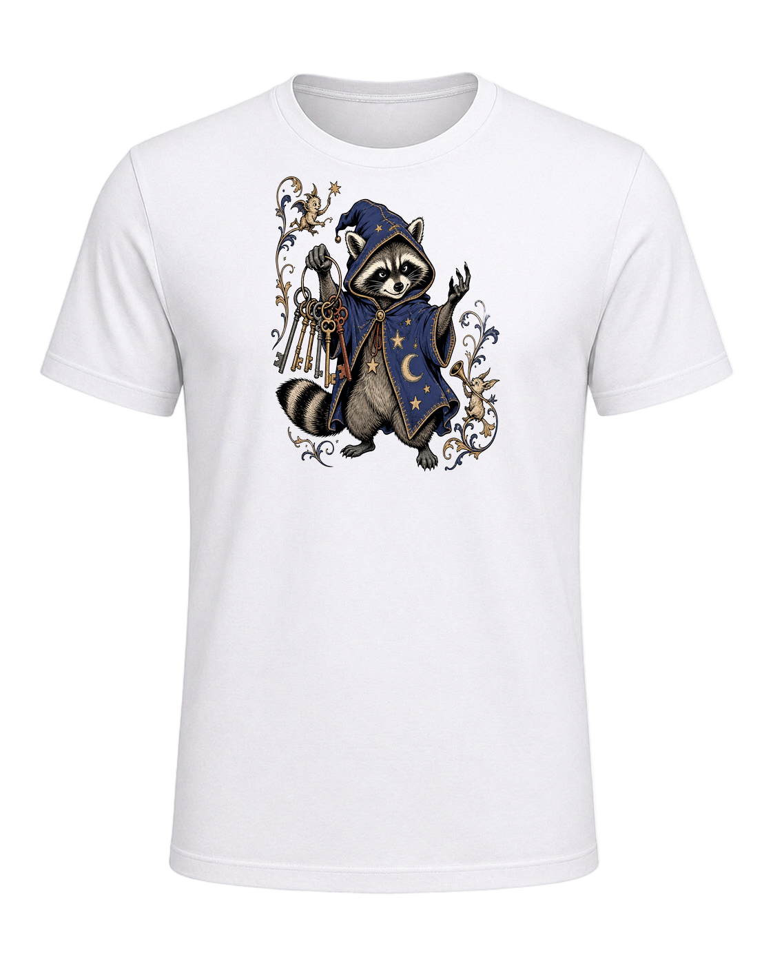 Raccoon Wizard Energy — White