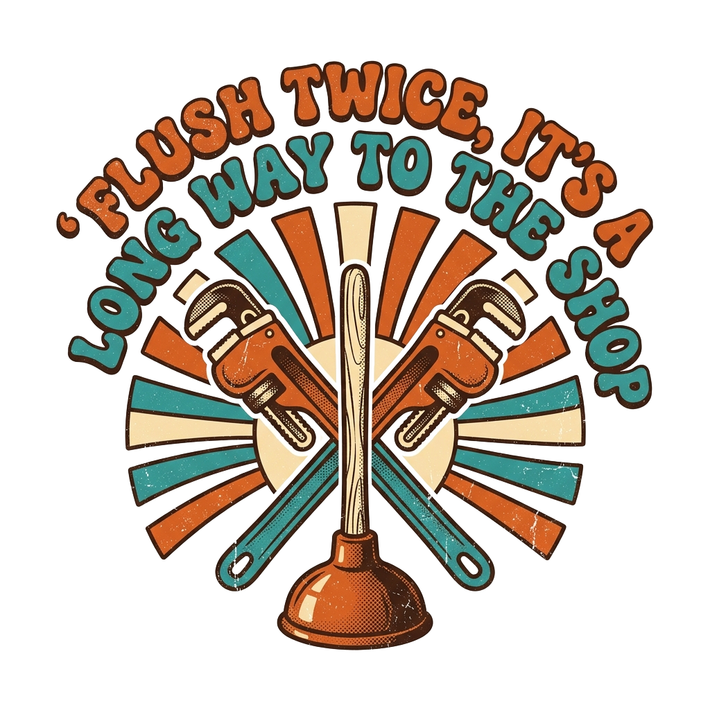 Flush twice, it's a long way to the shop