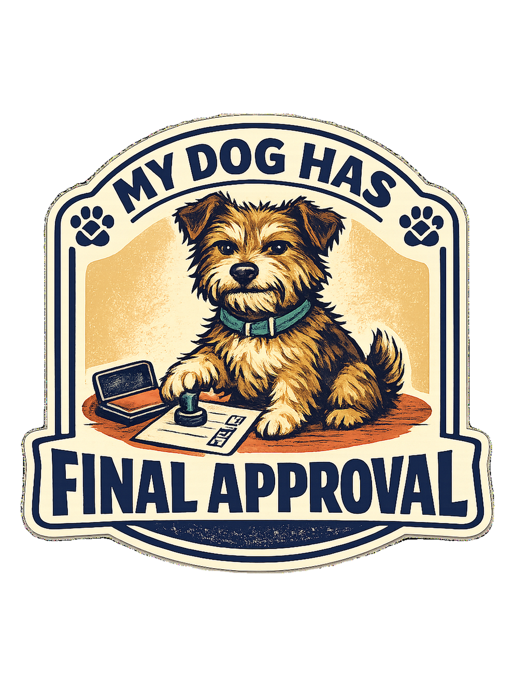 A funny illustrated dog-lover tee for anyone whose pup gets the final vote.