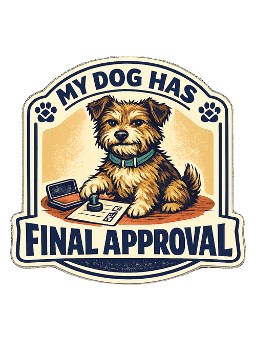 A funny illustrated dog-lover tee for anyone whose pup gets the final vote.