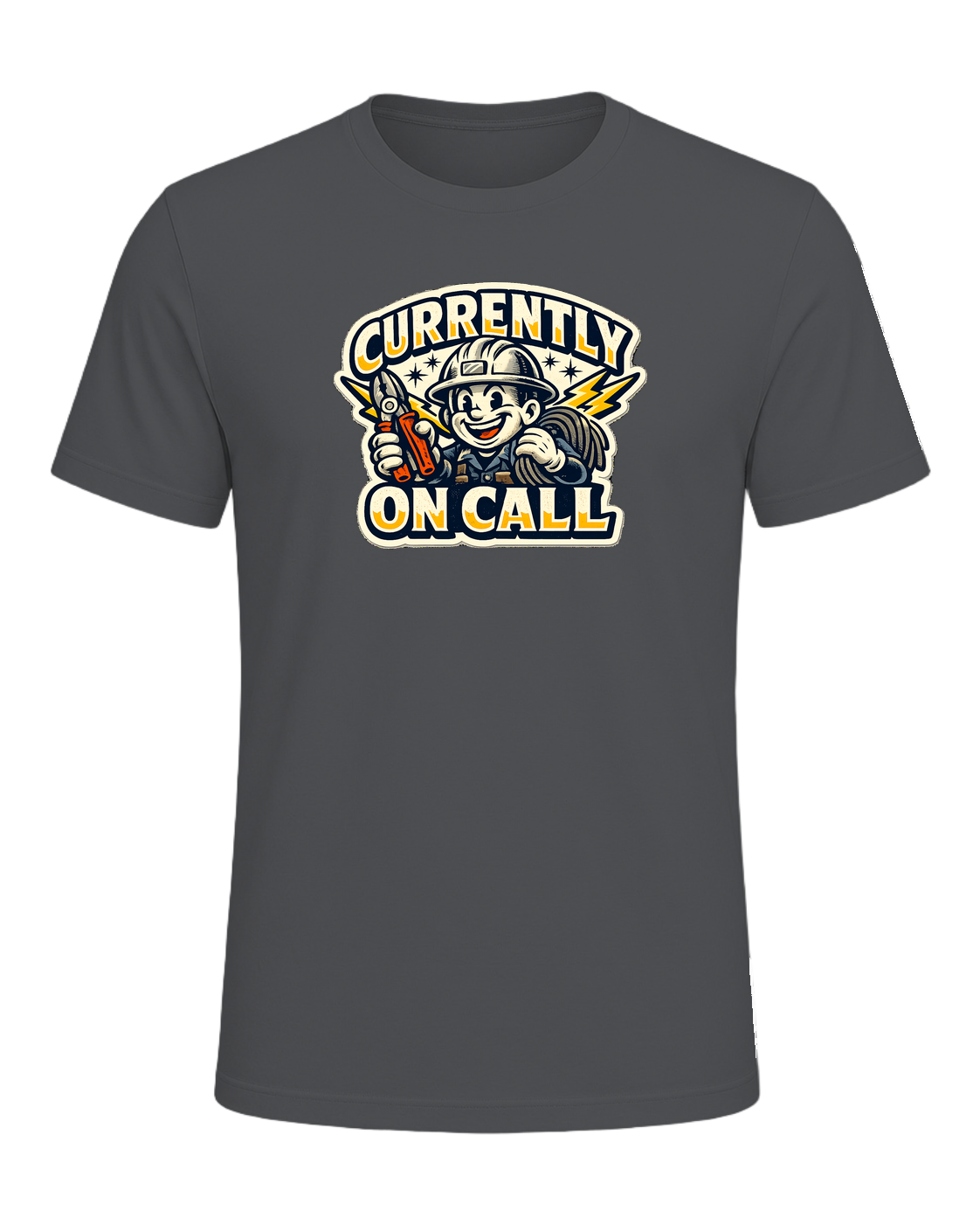 Currently On Call Tee — Asphalt