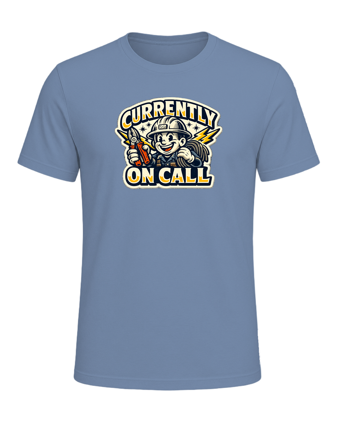 Currently On Call Tee — Steel Blue