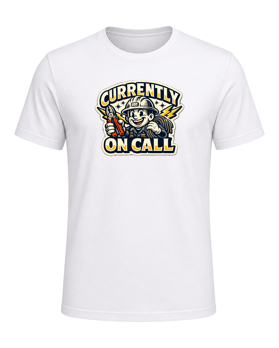 Currently On Call Tee — White