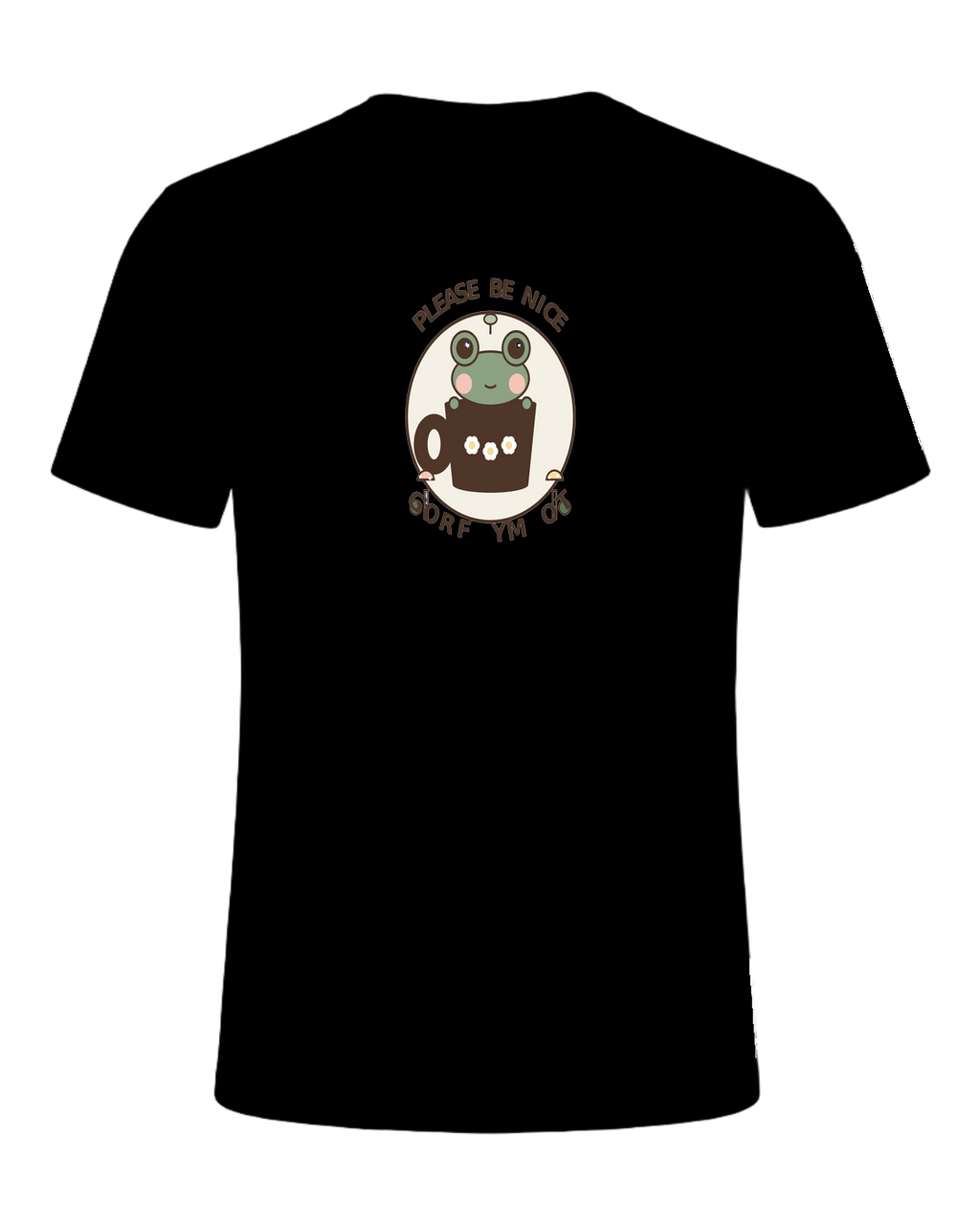 PLEASE BE NICE TO MY FROG — Black