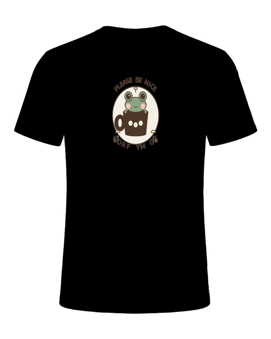 PLEASE BE NICE TO MY FROG — Black