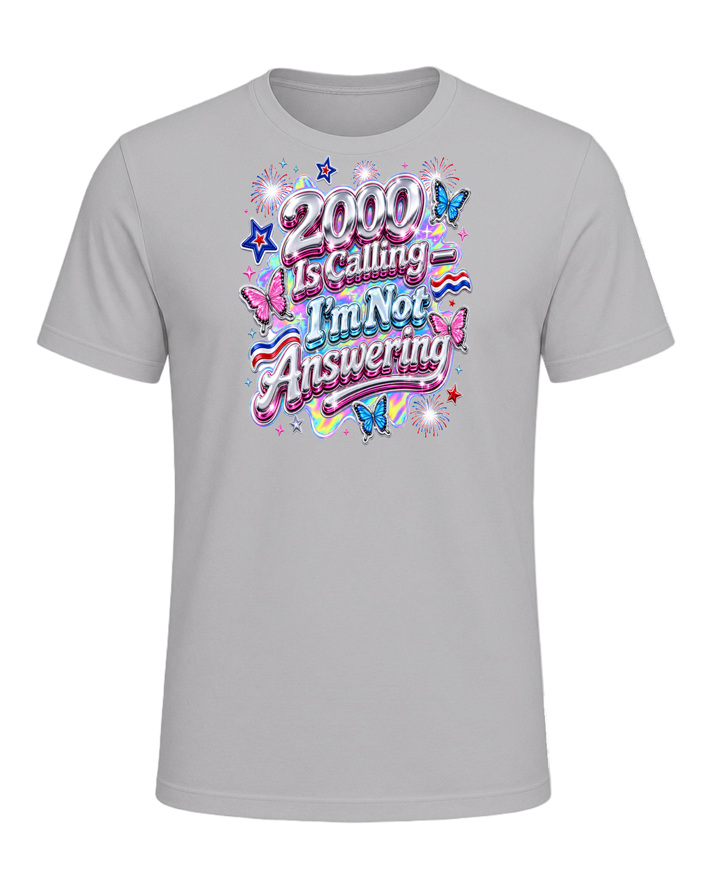 Y2K Chrome Style — Athletic Heather