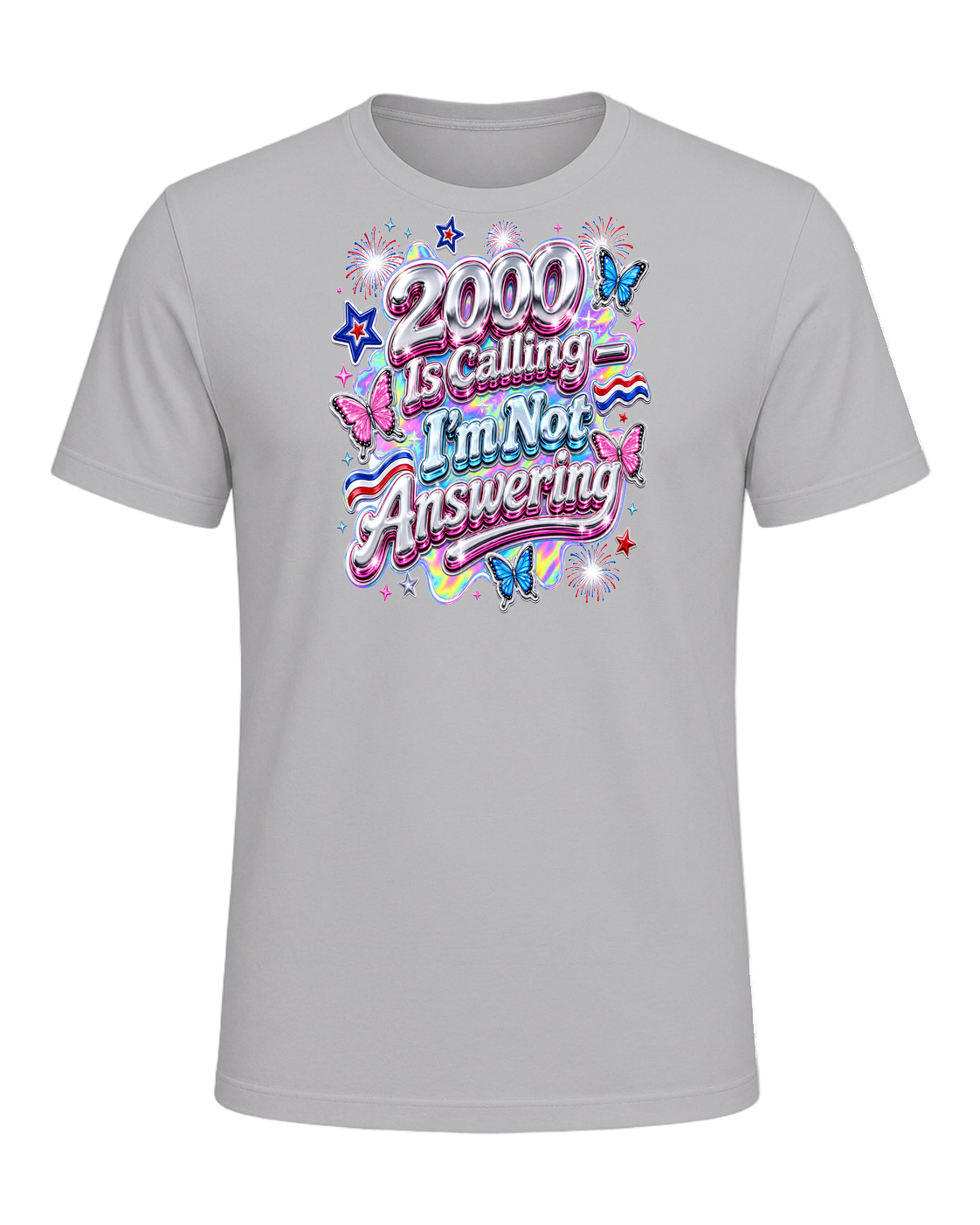 Y2K Chrome Style — Athletic Heather