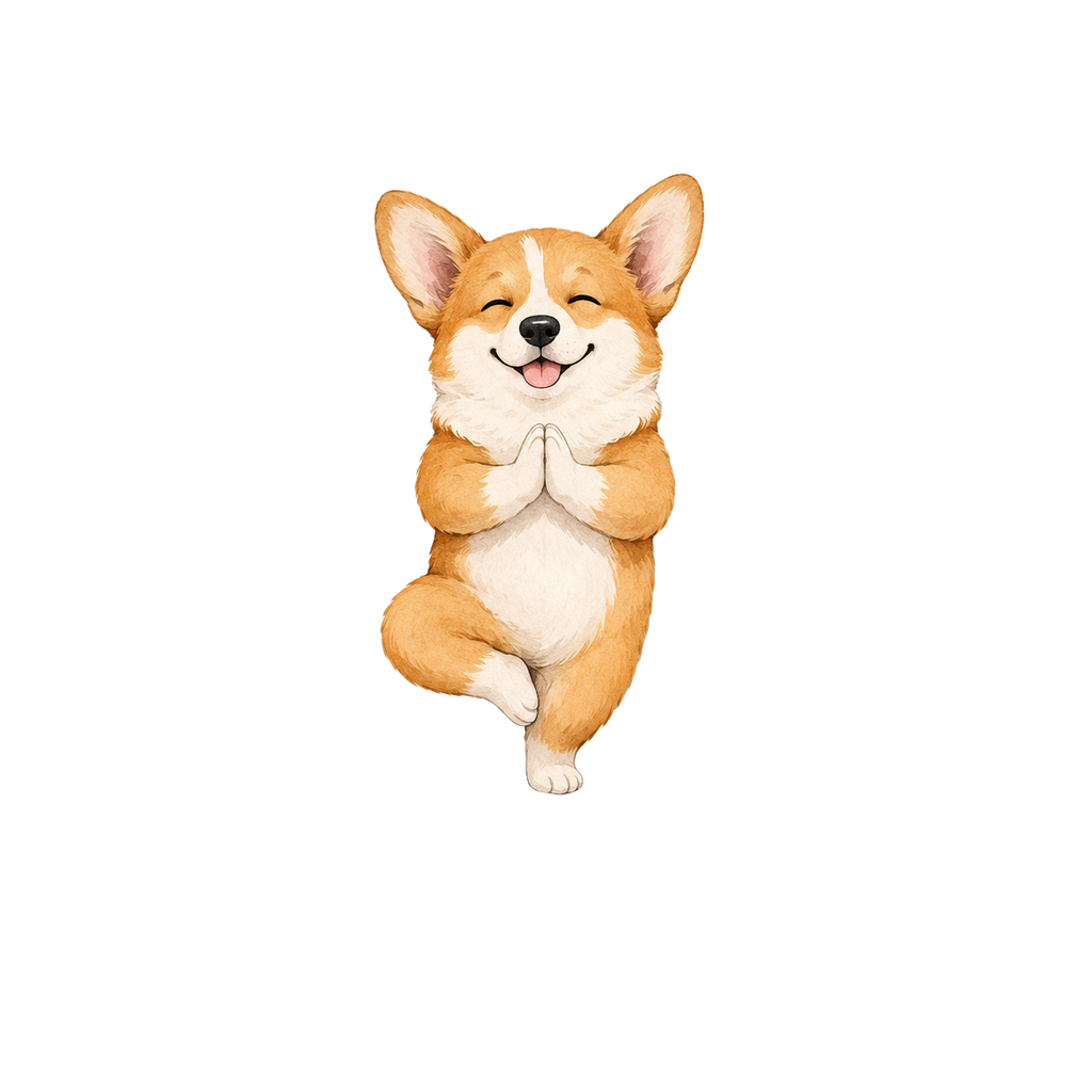 Corgi + Yoga