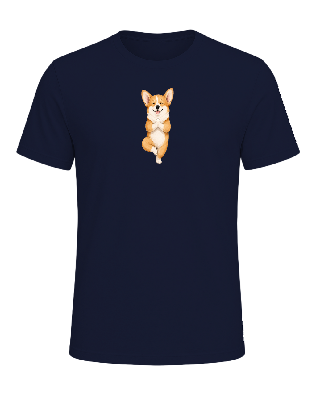 Corgi + Yoga — Navy