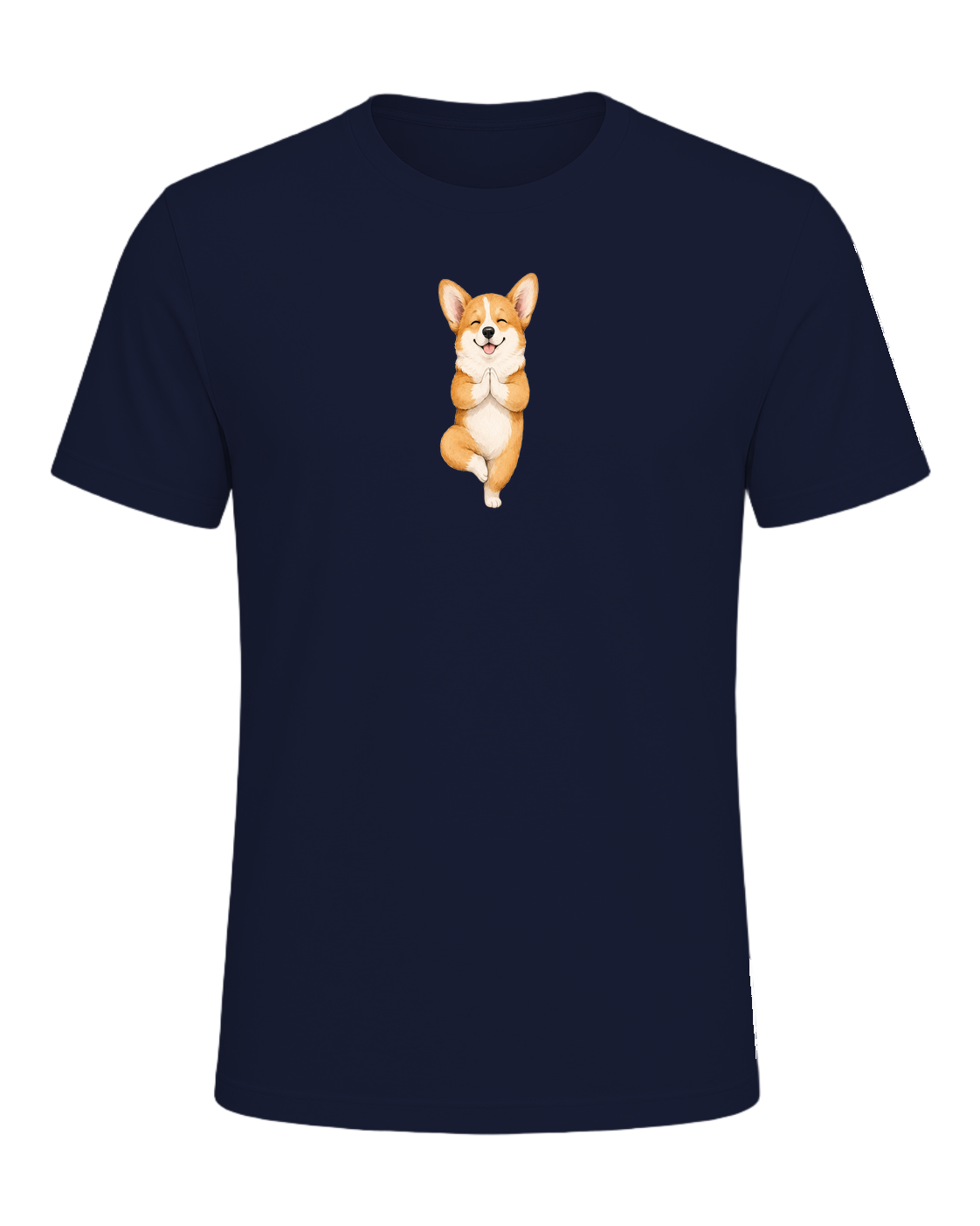 Corgi + Yoga — Navy