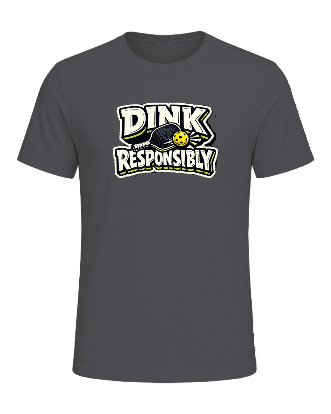 Dink Responsibly Tee — Asphalt