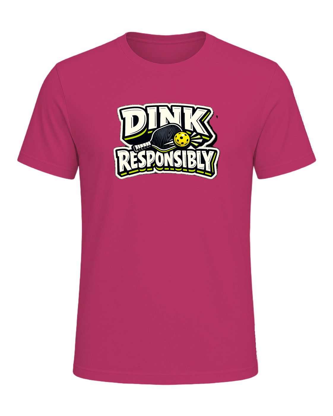 Dink Responsibly Tee — Berry