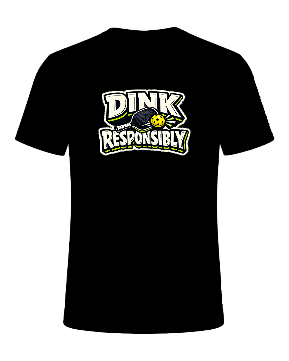 Dink Responsibly Tee — Black