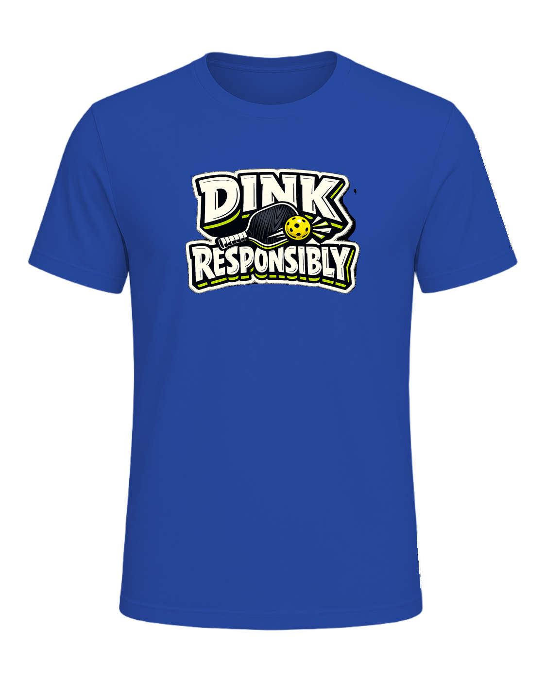 Dink Responsibly Tee — True Royal
