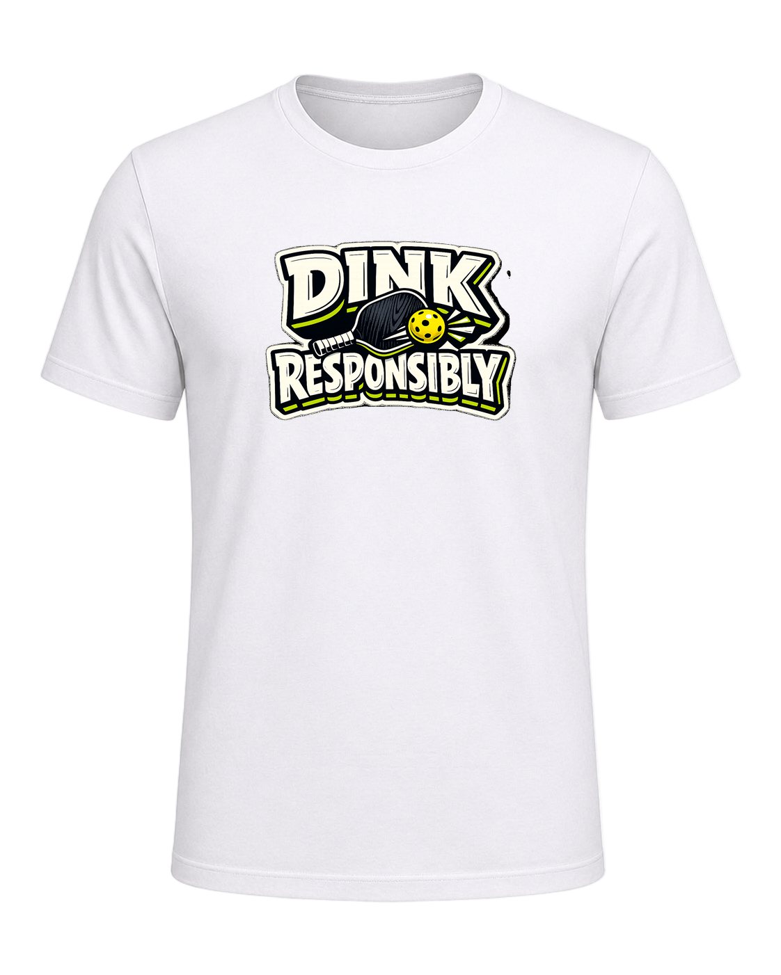 Dink Responsibly Tee — White