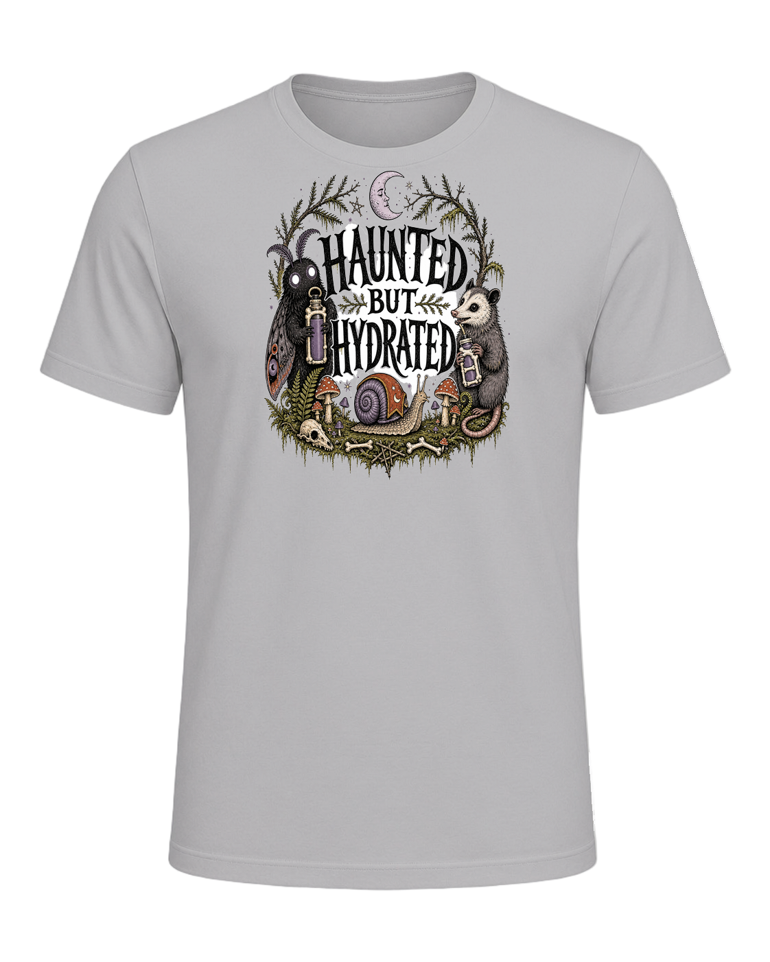 HAUNTED BUT HYDRATED — Athletic Heather