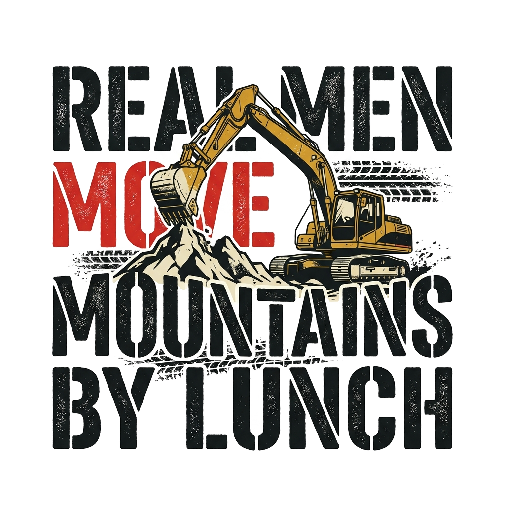 Real men move mountains by lunch