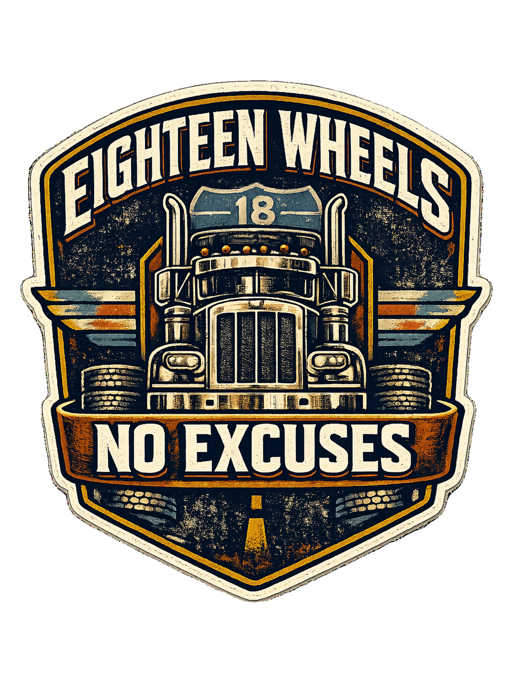 Eighteen Wheels No Excuses Tee