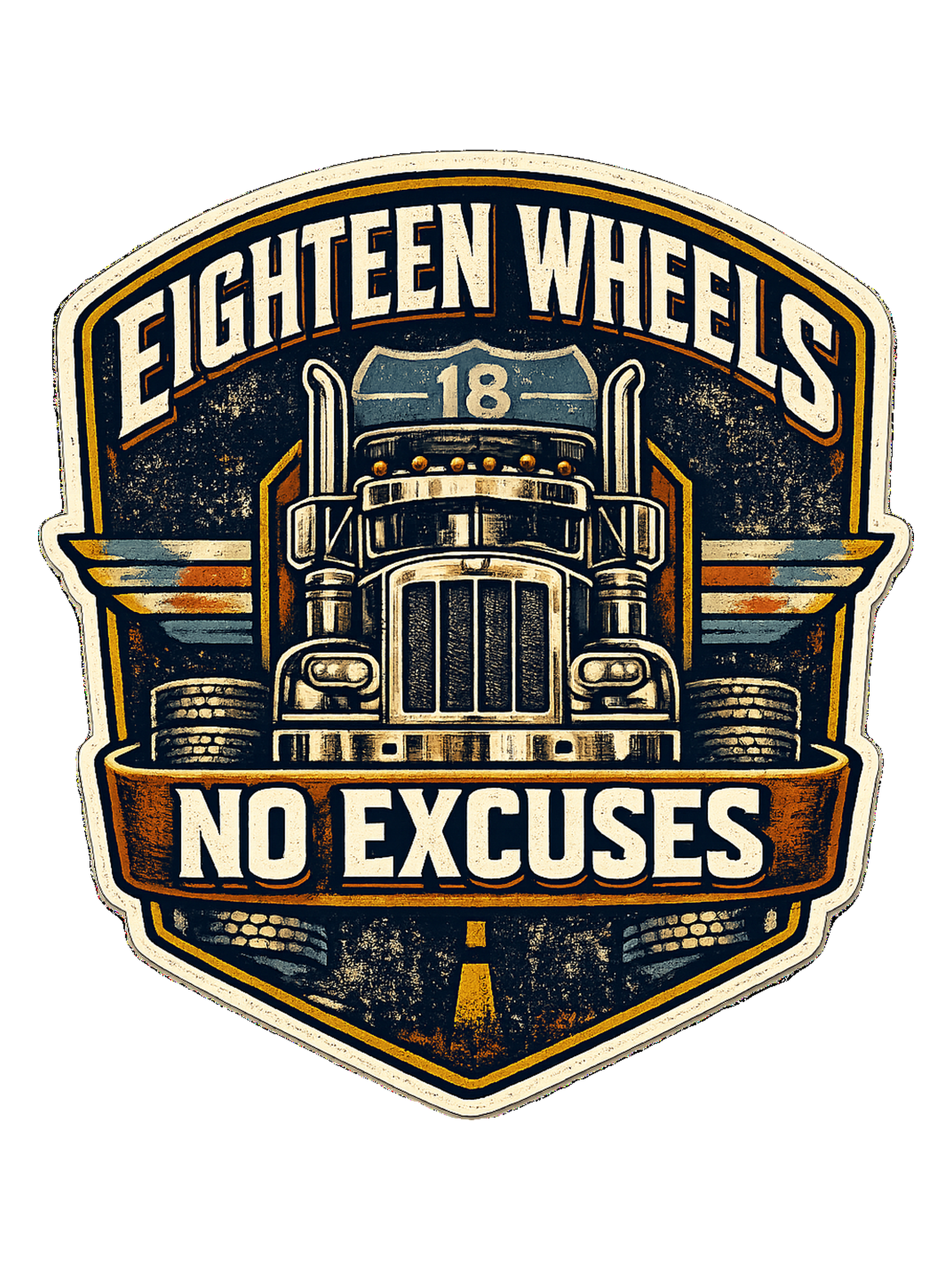 Eighteen Wheels No Excuses Tee