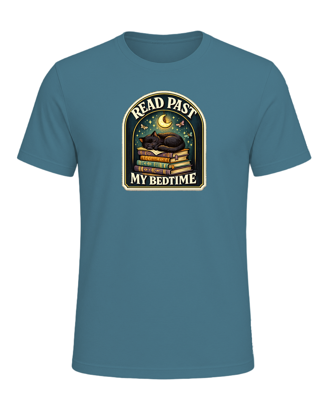 Read Past My Bedtime Tee — Heather Deep Teal
