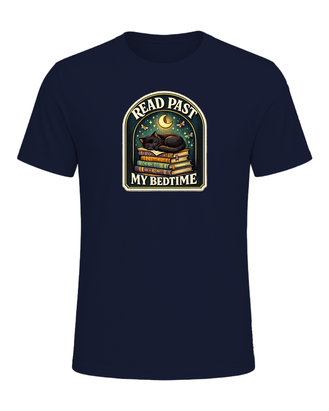 Read Past My Bedtime Tee — Navy