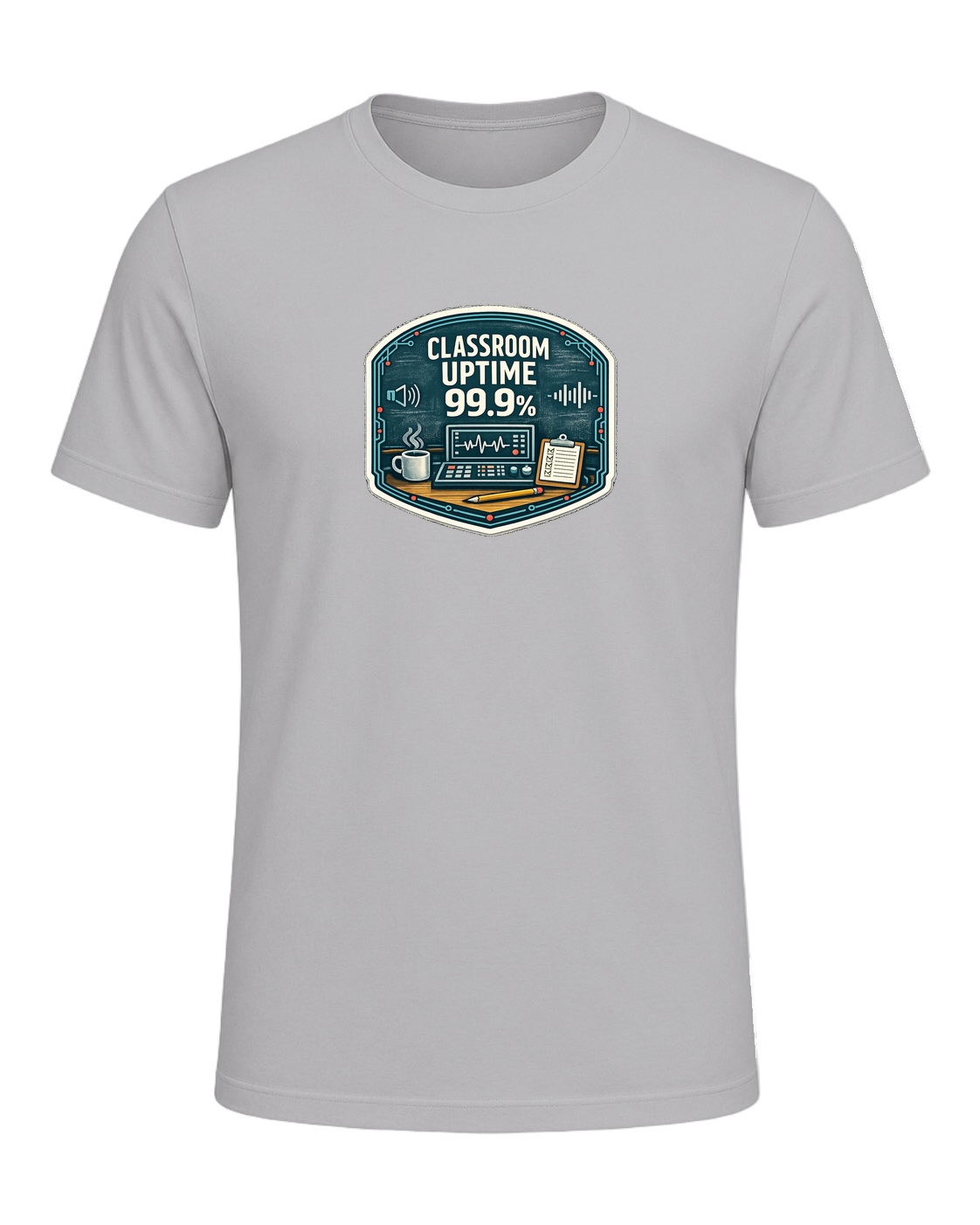 Classroom Uptime 99.9% Tee — Athletic Heather