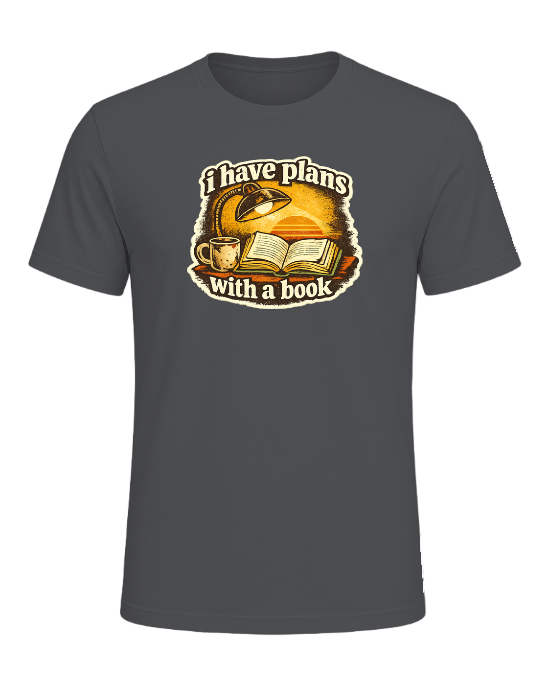 I Have Plans With A Book Tee — Asphalt