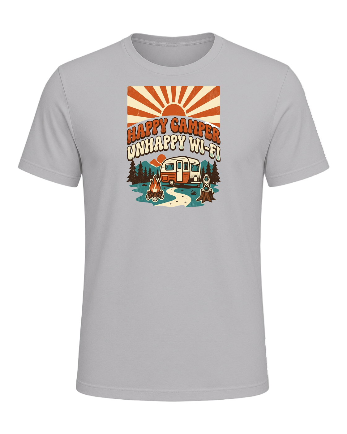 HAPPY CAMPER UNHAPPY WI-FI — Athletic Heather