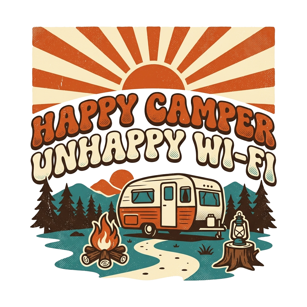 HAPPY CAMPER UNHAPPY WI-FI