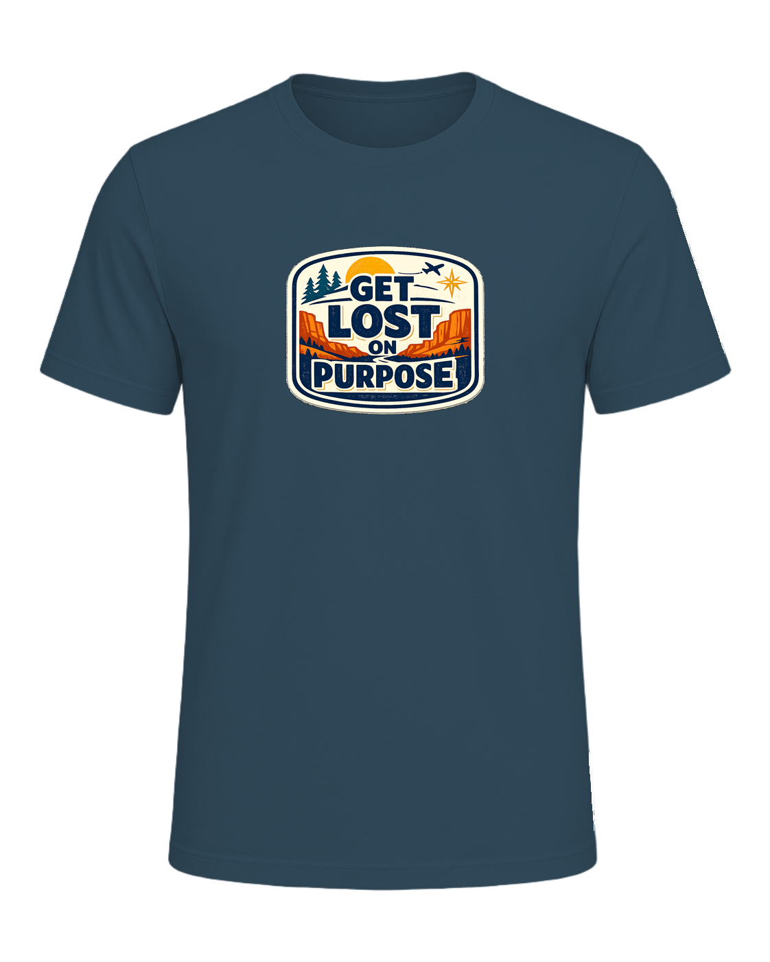Get Lost On Purpose Tee — Deep Teal