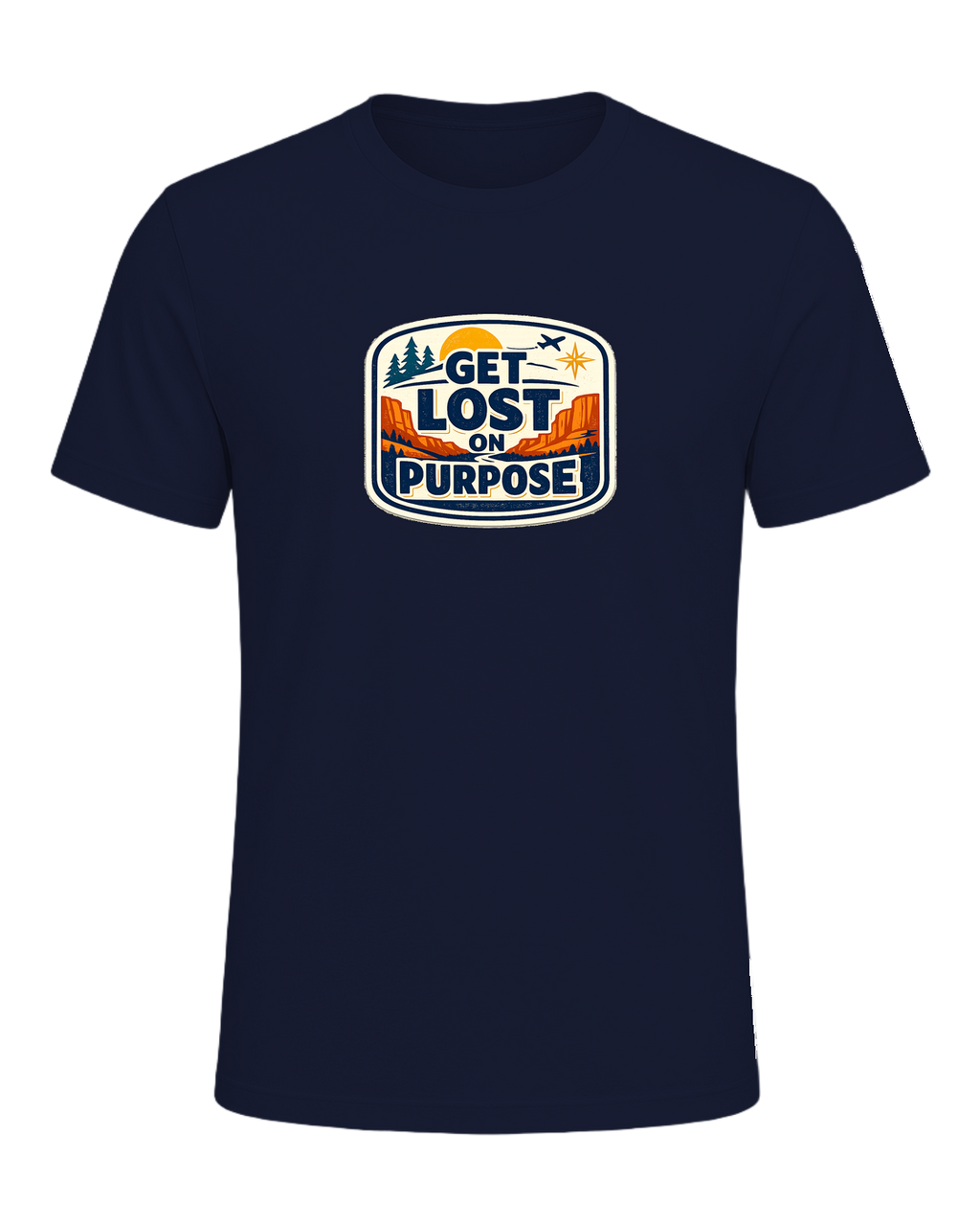 Get Lost On Purpose Tee — Navy